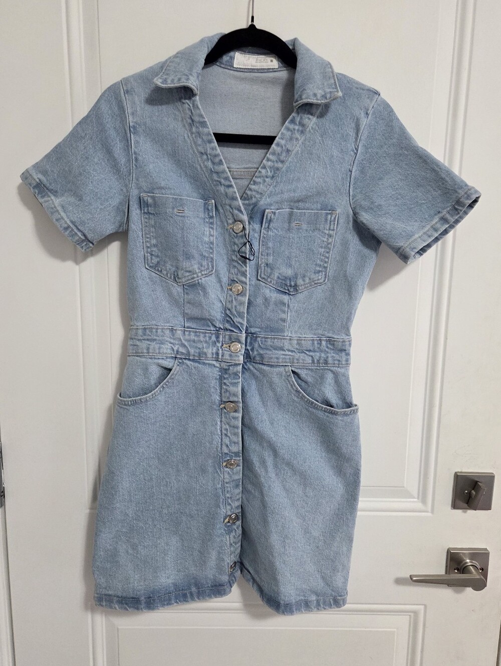 Zara Women's Denim Mini Dress - Size L